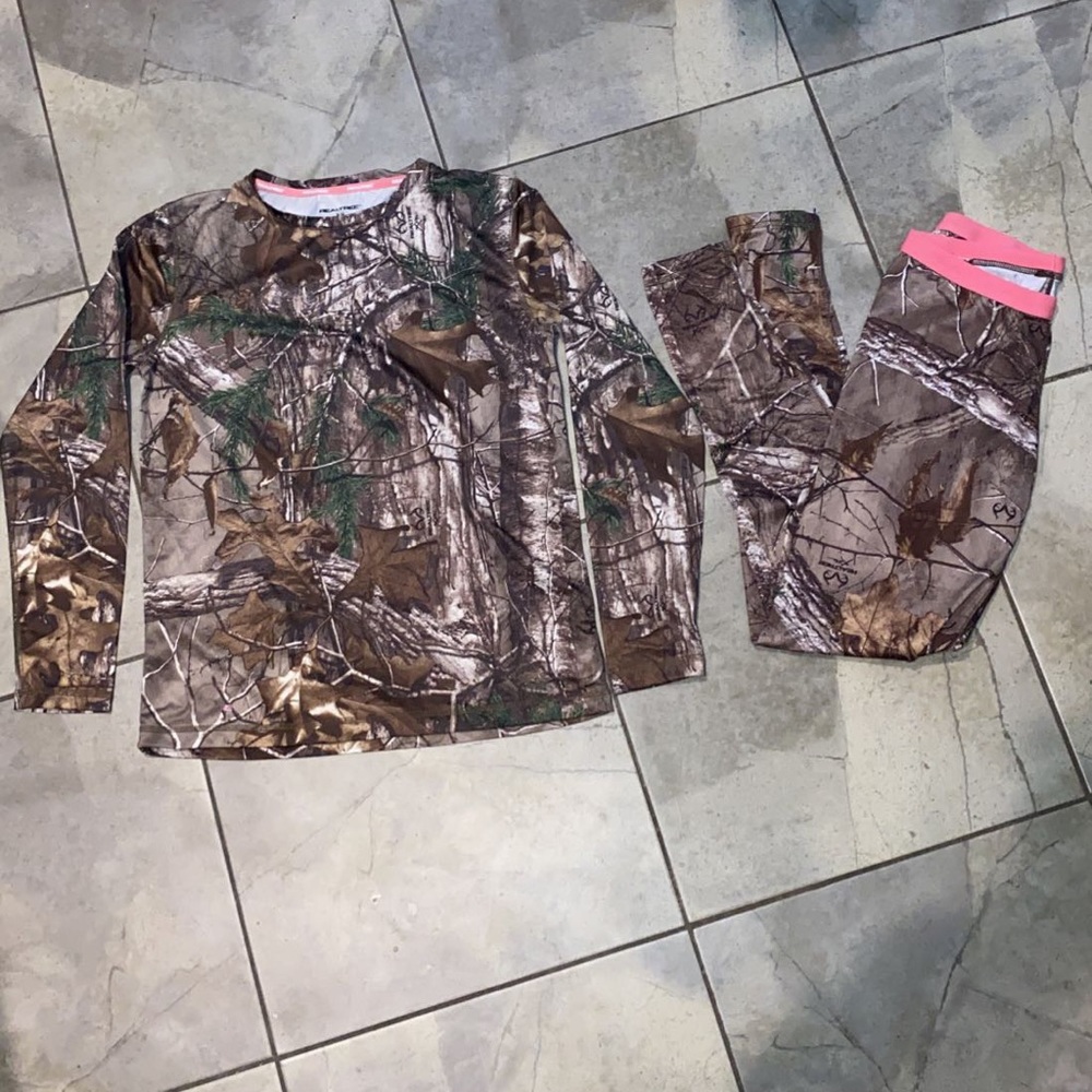 Real tree matching Camo long sleeve & legging set